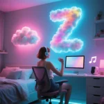 DIY RGB cloud lamp kit with LED lights for room decor