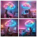DIY RGB cloud lamp kit with LED lights for room decor