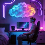 DIY RGB cloud lamp kit with LED lights for room decor