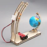 DIY wooden Earth seasons day night model with tilted globe