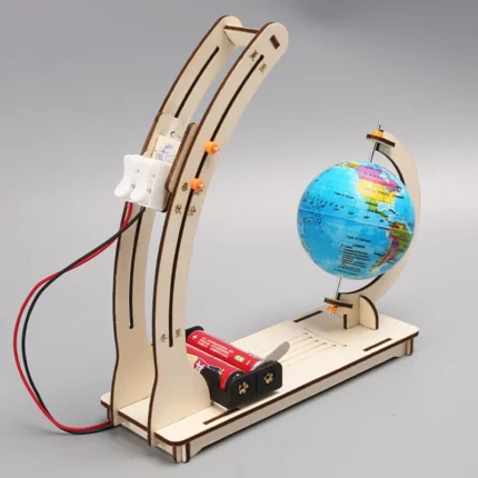 DIY wooden Earth seasons day night model with tilted globe