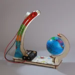 DIY wooden Earth seasons day night model with tilted globe