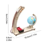 DIY wooden Earth seasons day night model with tilted globe