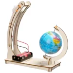 DIY wooden Earth seasons day night model with tilted globe