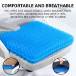 Double-layer honeycomb gel seat cushion for pressure relief