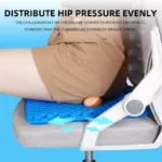 Double-layer honeycomb gel seat cushion for pressure relief