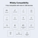 Dual USB-C and USB-A 3-port hub set for laptops