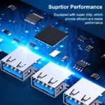 Dual USB-C and USB-A 3-port hub set for laptops