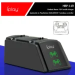 Dual PS4 controller charging dock with LED indicators