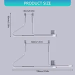 Adjustable dual vertical laptop stand for desk organization