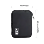 Electronics organizer travel pouch with large capacity for cables and gadgets