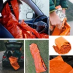 Emergency thermal bivvy sleeping bag with whistle for survival