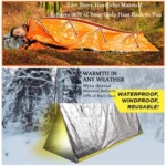 Emergency thermal bivvy sleeping bag with whistle for survival