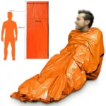 Emergency thermal bivvy sleeping bag with whistle for survival