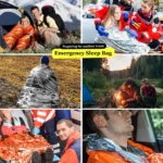 Emergency thermal bivvy sleeping bag with whistle for survival