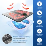 EMS foot massager mat with remote and full body electrode pads