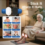 EMS foot massager mat with remote and full body electrode pads