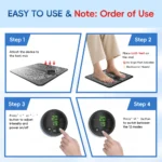 EMS foot massager mat with remote and full body electrode pads