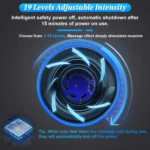 EMS Foot Massager Mat, 19 Intensities, 8 Modes, USB Charging