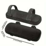 Padded ergonomic chair armrest cushions with adjustable straps