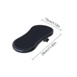 Ergonomic desk armrest with clamp, adjustable swivel support for computer.
