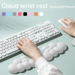 Ergonomic cloud wrist rest set for keyboard and mouse support