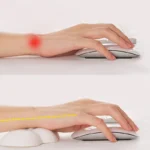 Ergonomic cloud wrist rest set for keyboard and mouse support