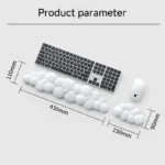 Ergonomic cloud wrist rest set for keyboard and mouse support
