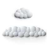 Ergonomic cloud wrist rest set for keyboard and mouse support