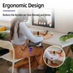 Ergonomic desk armrest with clamp, 180-degree swivel, padded support
