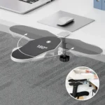 Ergonomic desk armrest with clamp, 180-degree swivel, padded support