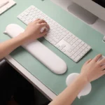 Ergonomic keyboard and mouse wrist rest set with silicone filling