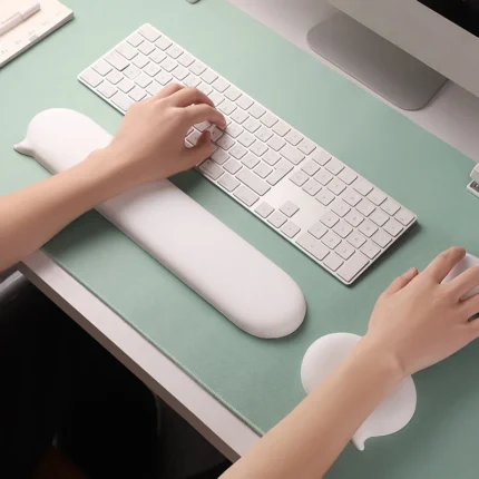 Ergonomic keyboard and mouse wrist rest set with silicone filling