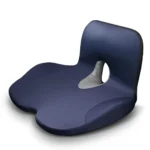 Ergonomic memory foam seat and back support cushion for coccyx.