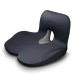 Ergonomic memory foam seat and back support cushion for coccyx.
