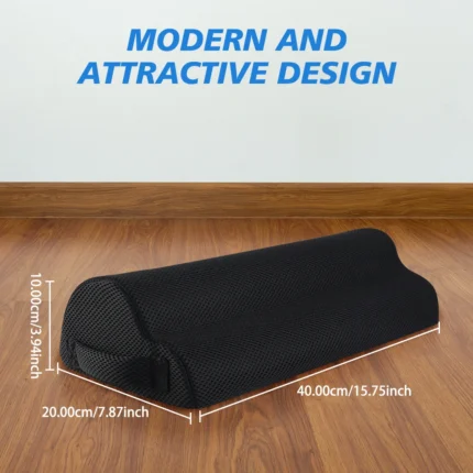 Ergonomic memory foam footrest with washable cover for office comfort