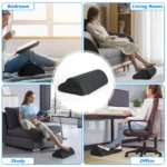 Ergonomic memory foam footrest with washable cover for office comfort