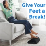 Ergonomic memory foam footrest with washable cover for office comfort