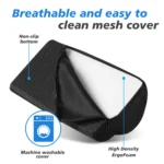 Ergonomic memory foam footrest with washable cover for office comfort