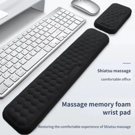Ergonomic memory foam wrist rest set for keyboard and mouse