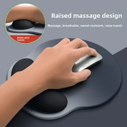 Ergonomic mouse pad with comfortable memory foam wrist rest