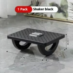 Ergonomic rocking footrest with textured massage surface for under desk use.