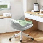 Ergonomic contoured seat cushion for office chair posture support