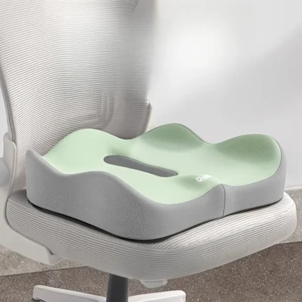 Ergonomic contoured seat cushion for office chair posture support