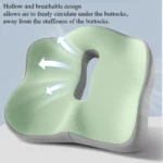 Ergonomic contoured seat cushion for office chair posture support