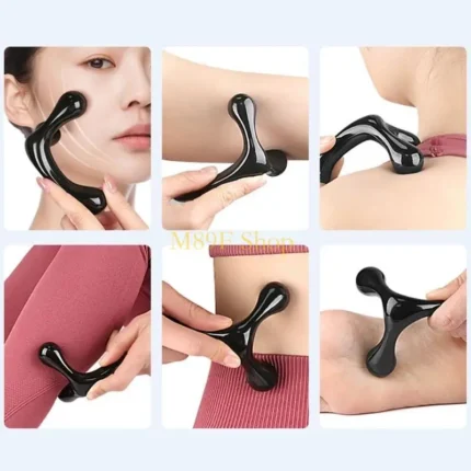 ergonomic manual self-massage tool for body tension relief