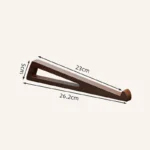Dark brown wooden ergonomic laptop stand set with cutout