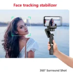 Face tracking smartphone stabilizer tripod with fill light