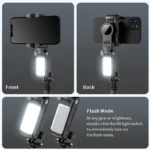 Face tracking smartphone stabilizer tripod with fill light