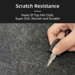 Felt desk mat with anti-slip backing for office and home use